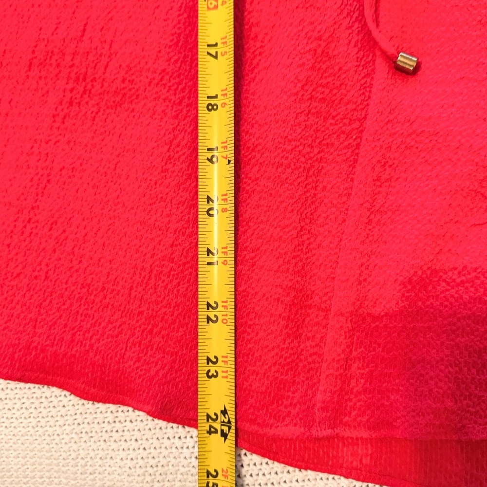 ELLA MOSS Scarlet Red Ruffle Tank Top - Sleeveless Blouse - Picture 10 of 10